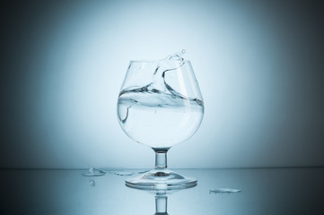 Water Moving Inside A Glass