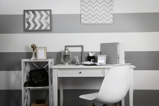 Stylish workplace at home
