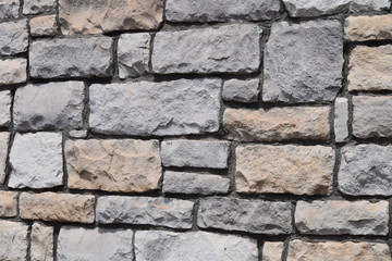 Beige and Gray Brick Wall / Sturdy construction of a wall using masonry. Also makes a great background.