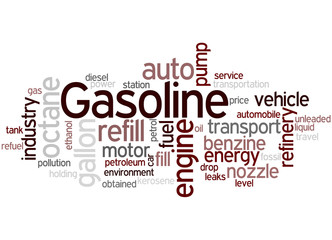 Gasoline, word cloud concept 4