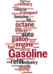 Gasoline, word cloud concept 8