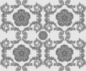 seamless pattern in Baroque Style