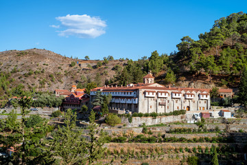 Fototapeta na wymiar Mountain monastery in Cyprus