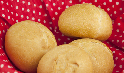 Bakery products with wicker basket