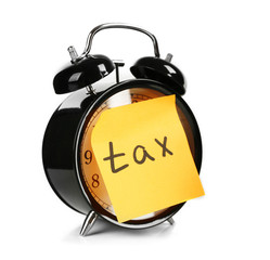 Tax time on alarm clock