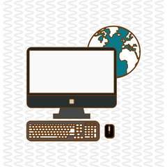 Computer icon design , vector illustration
