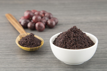 The amazon acai fruit.