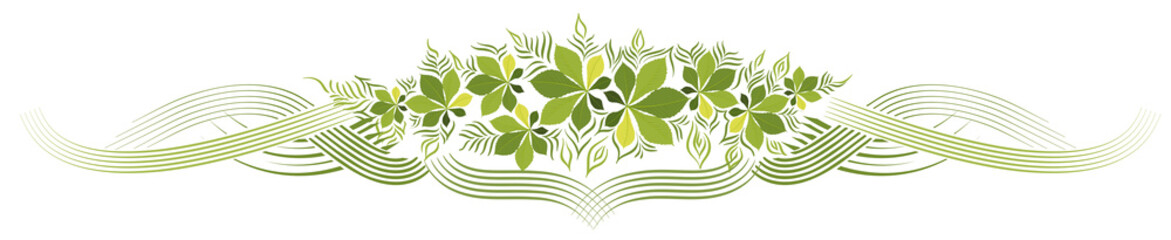 Decoration design with green leaves
