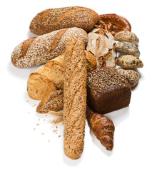 Group of different types of bread