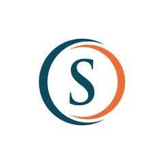 swoosh letter logo simple