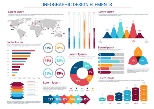 Infographics design charts and elements