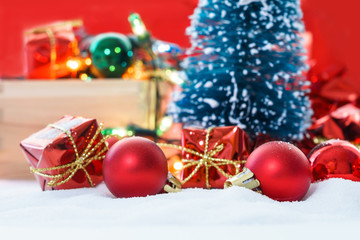 Christmas holiday background with decorations