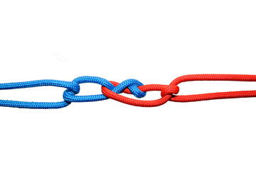 Naklejka premium knot isolated on white background