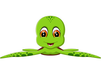 illustration of Cute turtle cartoon