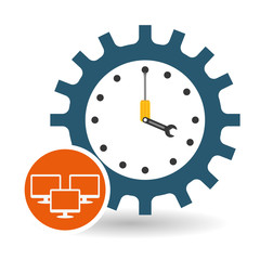 technical service and call center icon design, vector illustration