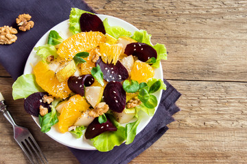 Beetroot and orange salad