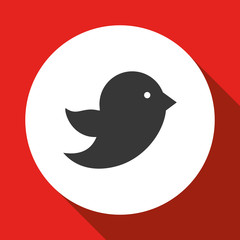 Social media bird  icon design, vector illustration