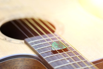 Fototapeta premium Close-up acoustic guitar