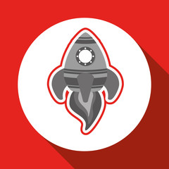 rocket icon design, vector illustration
