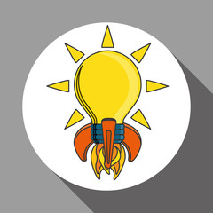 idea and bulb icon design, vector illustration