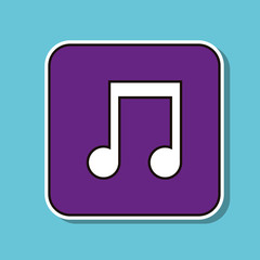 music note icon design, vector illustration
