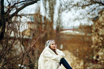 portrait of a girl in the city