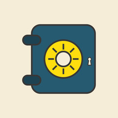 Fototapeta premium strongbox icon design, vector illustration