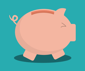 Piggy icon design, vector illustration