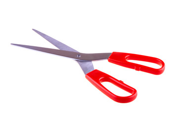 Red Scissors isolated on a white