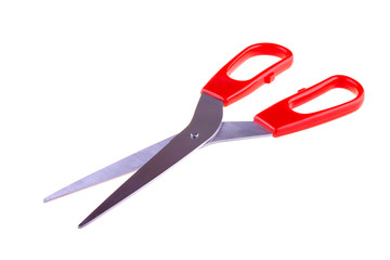 Red Scissors isolated on a white