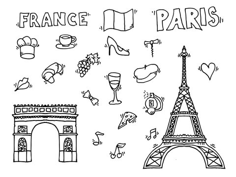 Hand drawn Paris illustration