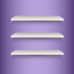 Book shelves on violet background © punsayaporn