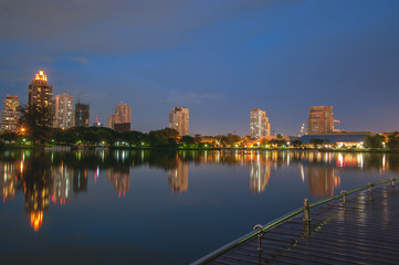 Plakat Benjakiti Park in Bangkok, Thailand