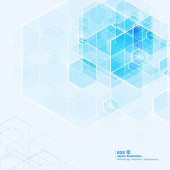 Abstract technology background. Lowpoly vector illustration. Used effect transparency layers of lights and shapes