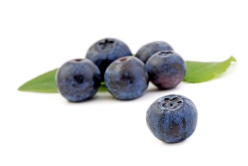 Blueberries, blueberries isolated on white background.  