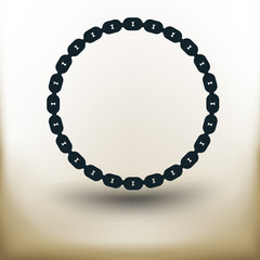Obraz premium circle pictogram chain