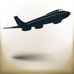 Pictogram flying plane