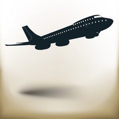 Pictogram flying plane