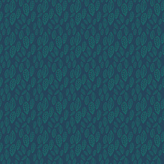 A seamless illustrated leaf background pattern