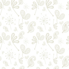 Seamless vector nature pattern background