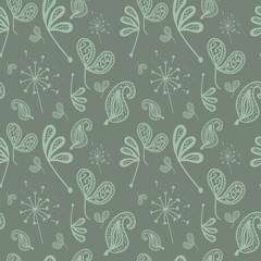 Seamless vector nature pattern background