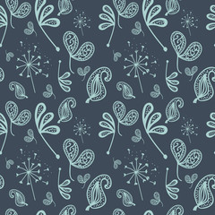 Seamless vector nature pattern background