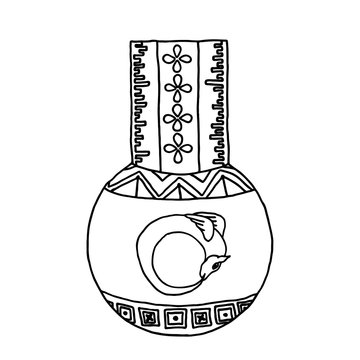 Masonic Vial with a dragon Emblem Icon Logo