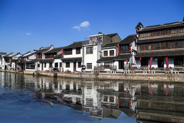 Naklejka premium Beautiful Chinese water town