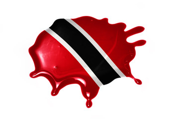 blot with national flag of trinidad and tobago