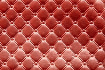 Closeup of red leather pattern delicate striped  background