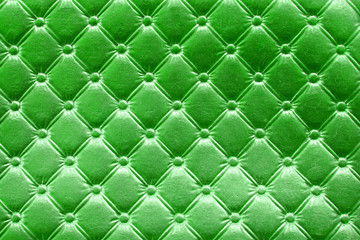 Closeup of green leather pattern delicate striped  background