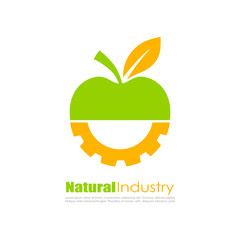 Abstract nature and technology logo