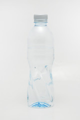 drinking water and plastic bottle