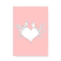 Pink Vintage Greetings/Wedding Card design vector